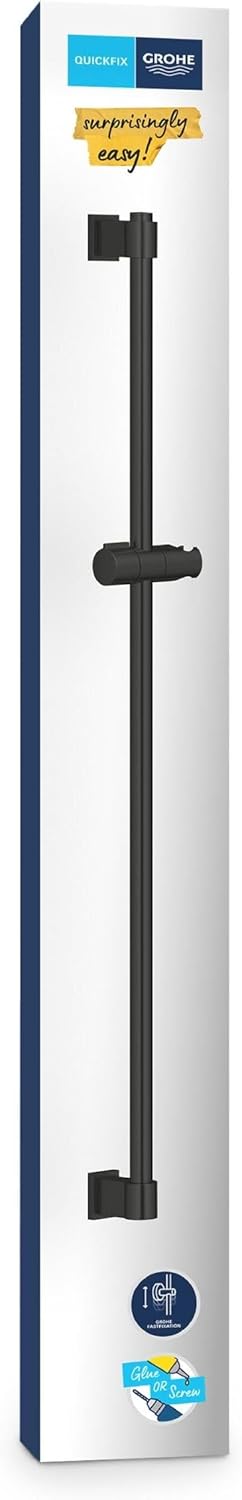 GROHE Vitalio, Duschstange 90cm ohne Bohren (oberes Befestigungselement verstellbar, mit Gleiter & G