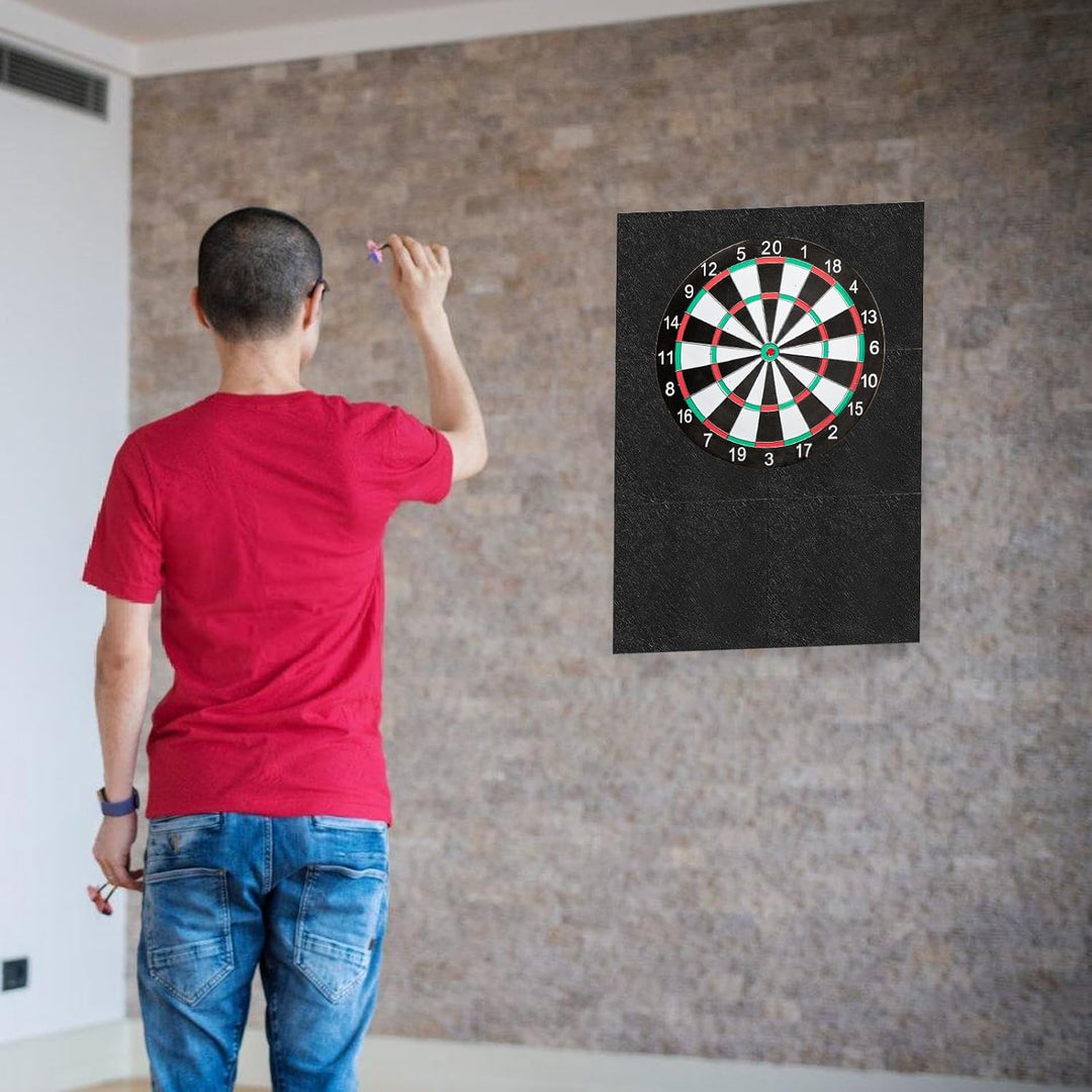 Dartboard Wandschutz: 6 Stück Schwarz Selbstklebende Dartscheiben Umrandung, 600x900x12mm Filz-Dartb