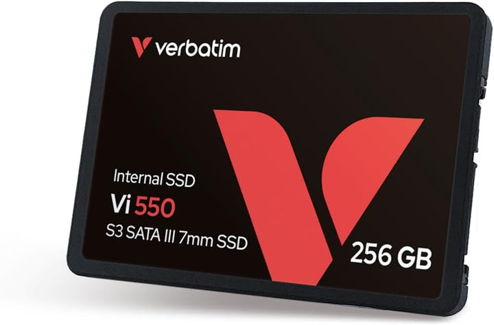 Verbatim Vi550 S3 SSD, internes SSD-Laufwerk mit 256 GB Datenspeicher, Solid State Drive mit 2,5'' S