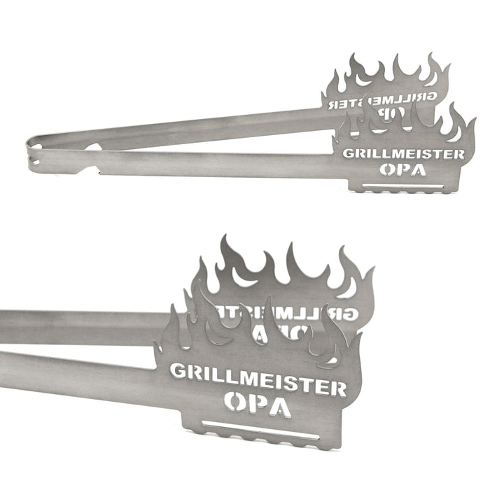 Grillzange Motiv Grillmeister Opa, spülmaschinengeeignet, Geschenkidee, Männergeschenk, Geschenk für