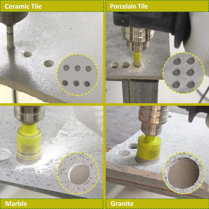 Trocken Diamant Bohrkrone 5 Stücke 8mm Fliesenbohrer mit Rundschaft für Marmor Granit Keramik Porzel