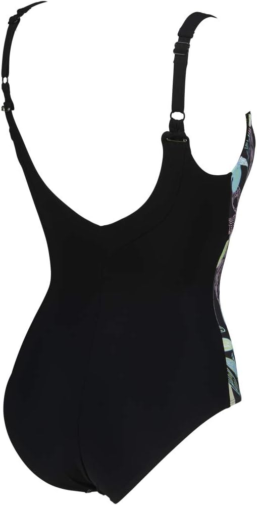 ARENA Damen W Cecilia Wing Back One Piece One Piece Swimsuit (1er Pack) 36 Black Multi-black, 36 Bla