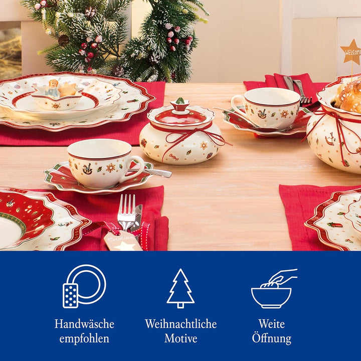 Villeroy & Boch – Toy's Delight mittelgrosse Vorratsdose, Keksdose Weihnachten, Gebäckdose, Dose mit