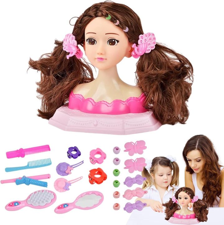 Generisch Täuschen Sie Play Doll Head Kit - Rollenspiel Hair Salon Kit | ABS Make -up Friseur Stylin