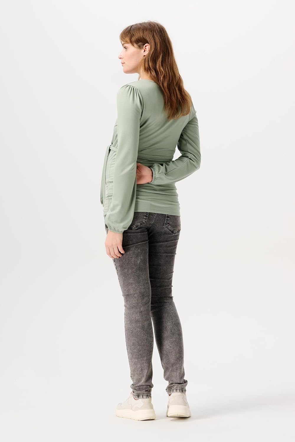 Noppies Damen Top Foshan Nursing Long Sleeve T-Shirt 44 Iceberg Green - N129, 44 Iceberg Green - N12