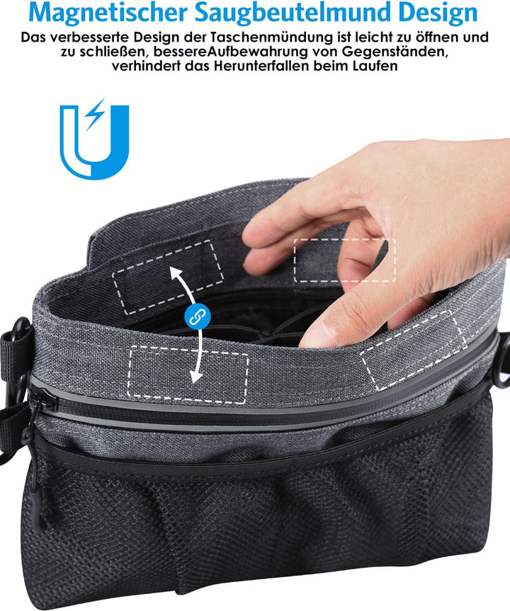 Brifit Leckerlitasche für Hunde mit Einhand-Magnet-Verschluss, Viel Stauraum für das Gassigehen & Hu