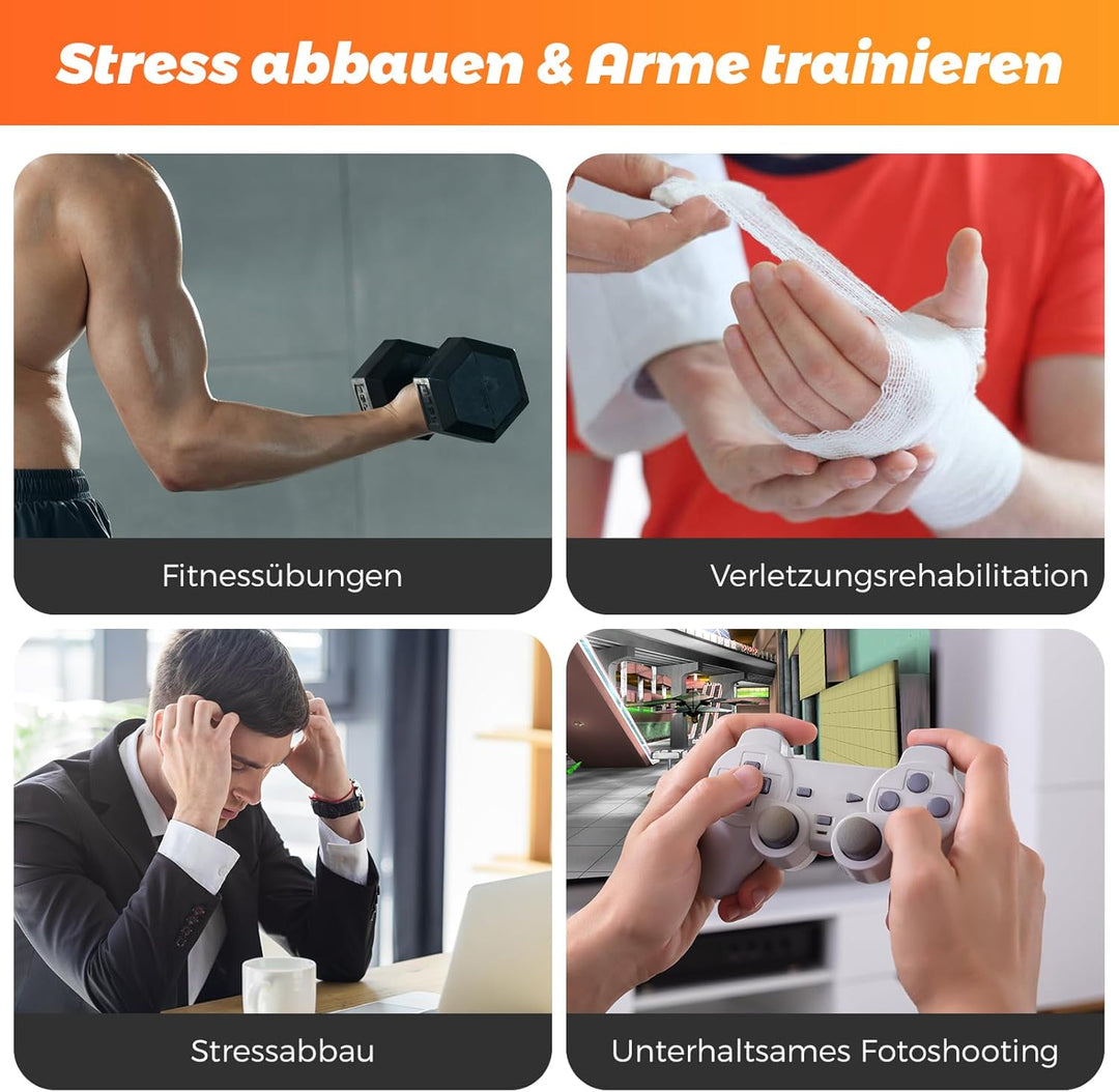 Gyroball Schleifenschwarzhülle, Handgelenktrainer-Ball, Auto-Start, 5-stufiger Widerstands-/Lichtst