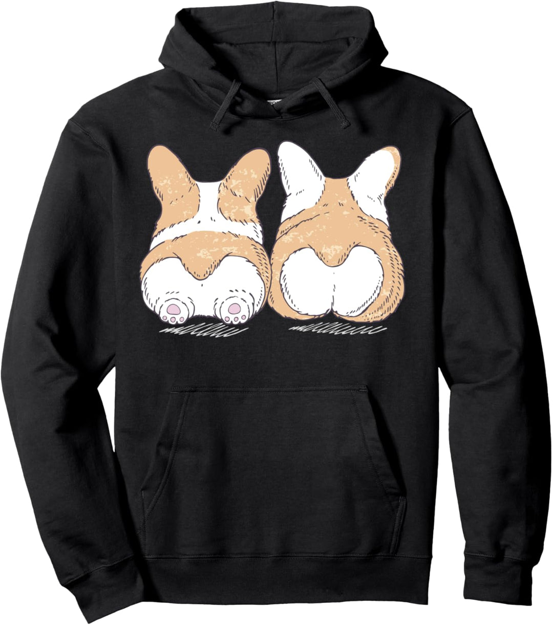 Trendy Corgi Butts Animal Pullover Hoodie
