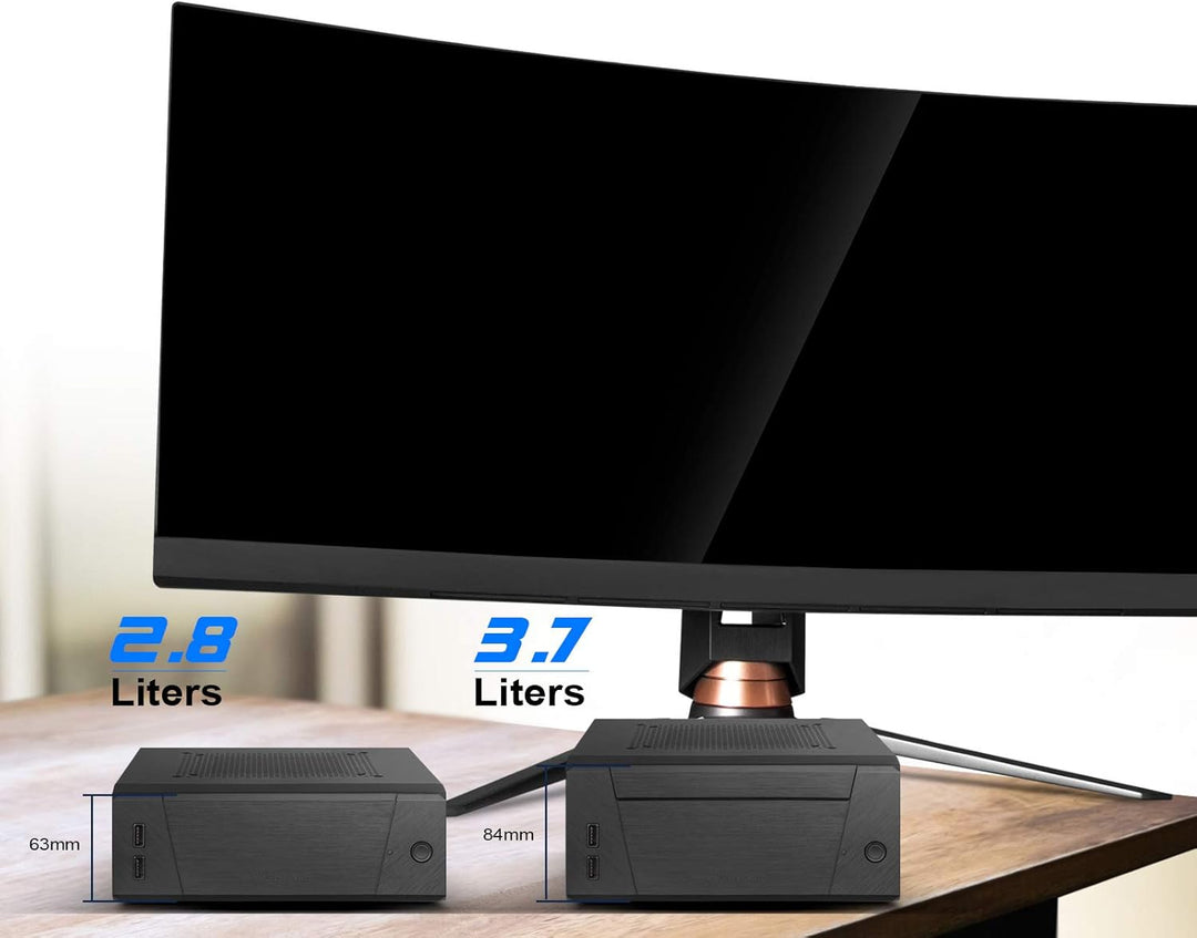 SilverStone Technology SST-ML10B - Milo Mini-ITX kompaktes HTPC Desktop Gehäuse, modulares Design, I