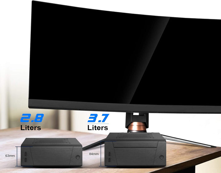 SilverStone Technology SST-ML10B - Milo Mini-ITX kompaktes HTPC Desktop Gehäuse, modulares Design, I