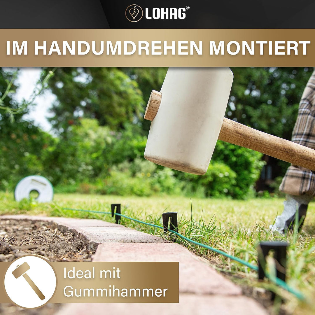 200 Erdnägel für den Mähroboter Begrenzungskabel - Rasenmäher Zubehör - Erdanker Heringe Erdspiesse
