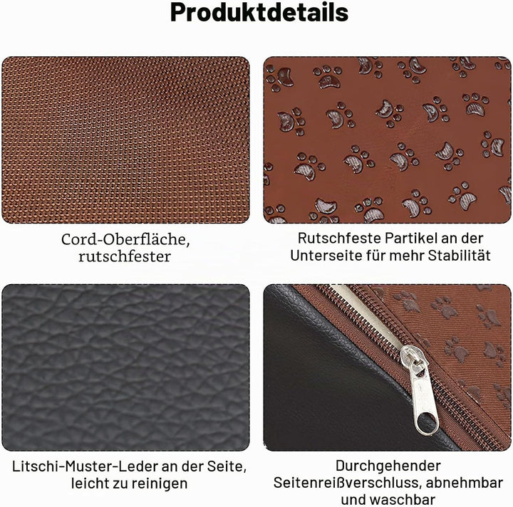 Galatée Haustiertreppe, waschbarer Bezug mit Reissverschluss, abnehmbare Haustierrampe, Hundestufen