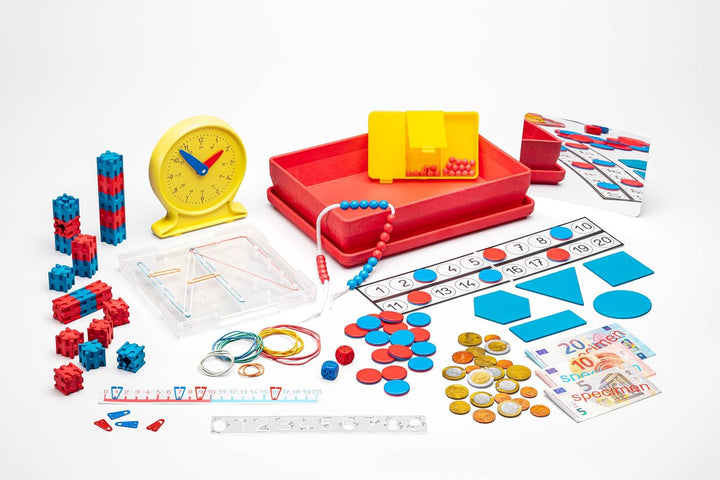 WISSNER® Mathe-Lernbox für die Grundschule mit Übungsaufgaben - Mathe-Set Made in Germany, Ideal für
