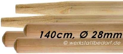 5X Besenstiele aus Kiefernholz superstabil 140cm Ø28mm, mit Konus