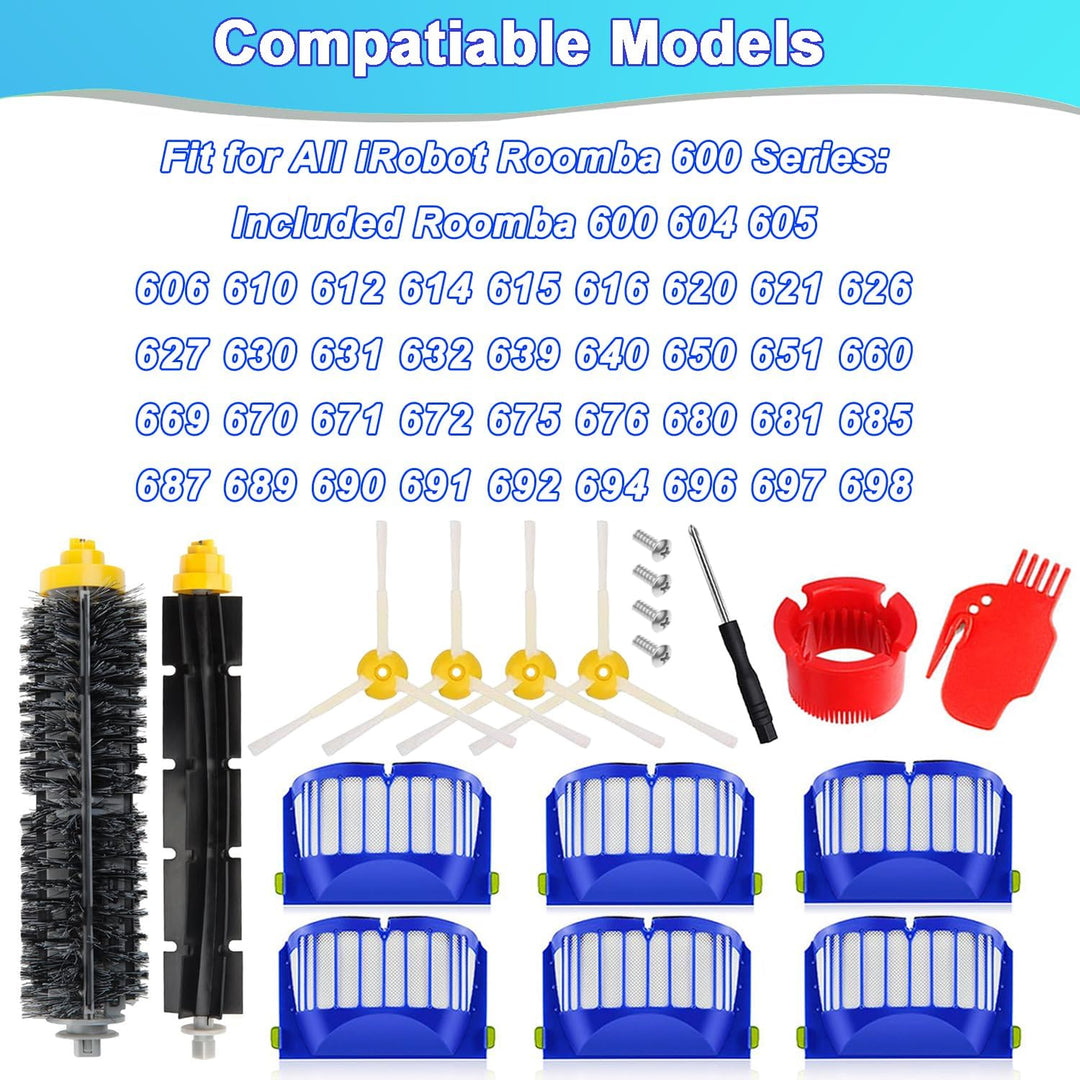 Ersatzteile für iRobot Roomba 600 Serie 604 605 606 610 612 614 615 616 620 621 626 627 630 631 632