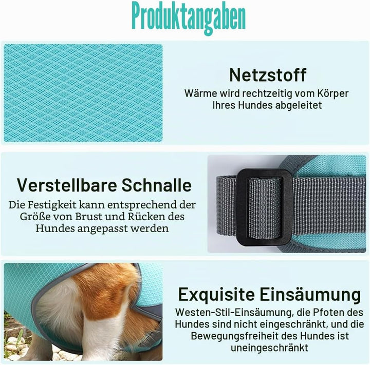 Hunde Kühlweste, Hundekühljacke Hundekühlmantel mit Verstellbarer Schnalle für Outdoor Jagdtraining,