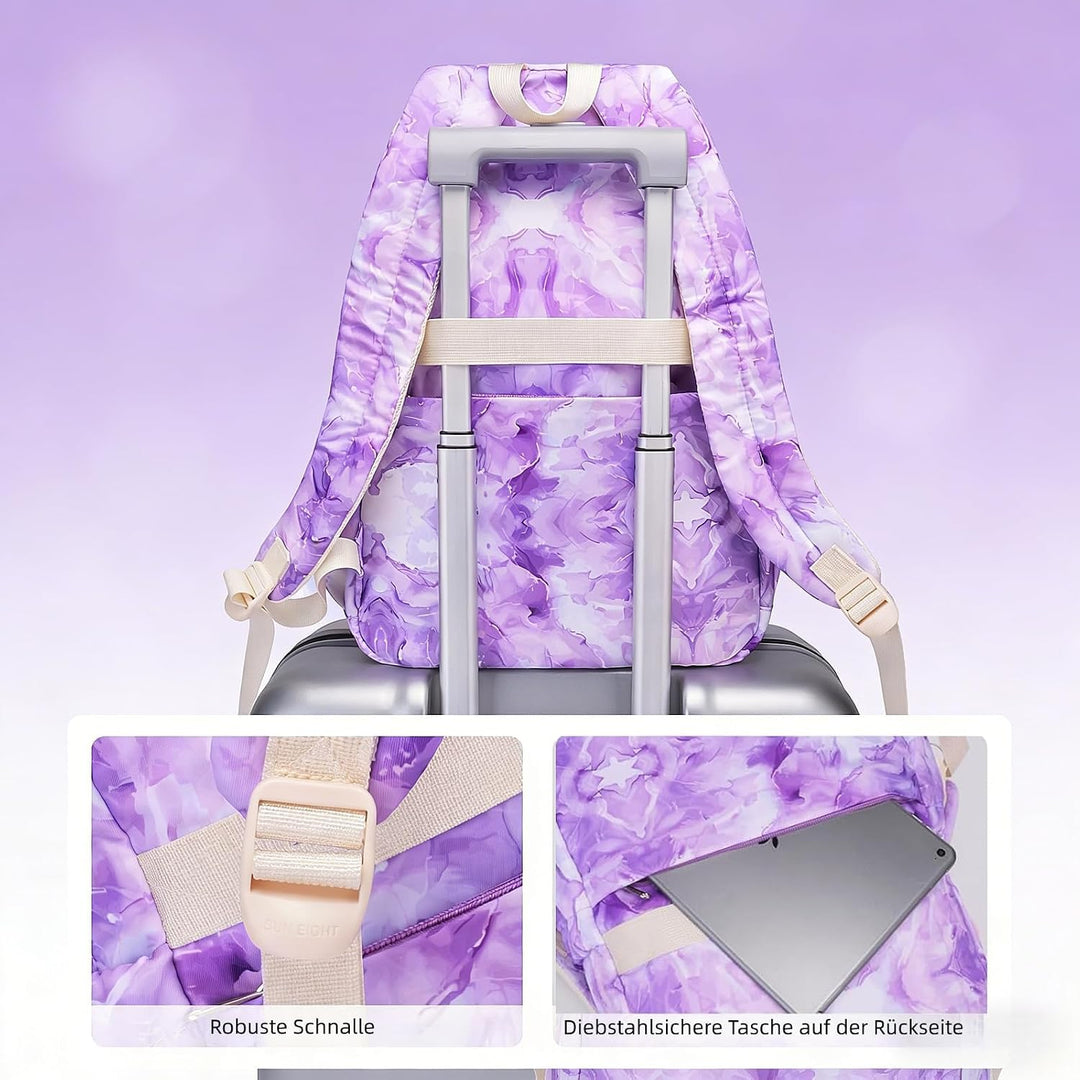 SUN EIGHT 30L Laptop-Rucksack Damen, Wasserabweisender Schulrucksack für Schule, Uni & Reise, Grosse