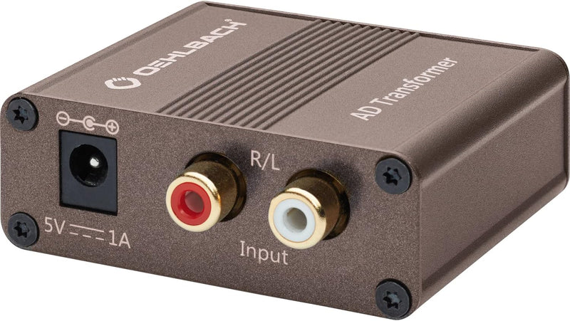 OEHLBACH AD Transformer - Stereo Audio Signalwandler Analog zu Digital Konverter (RCA Cinch auf Koax