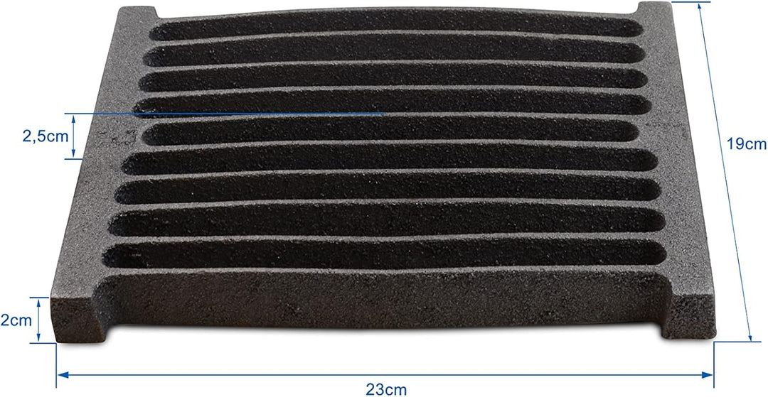 Grillrostprofi - Feuerrost Kohlerost Ascherost Kaminrost 23 x 19 cm, das Original aus massivem Gusse