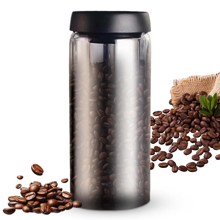 VOHESEA Kaffeedose mit Vakuumdeckel, 1800ml Kaffeedose Luftdicht, Kaffeebohnen Aufbewahrung, Vakuum