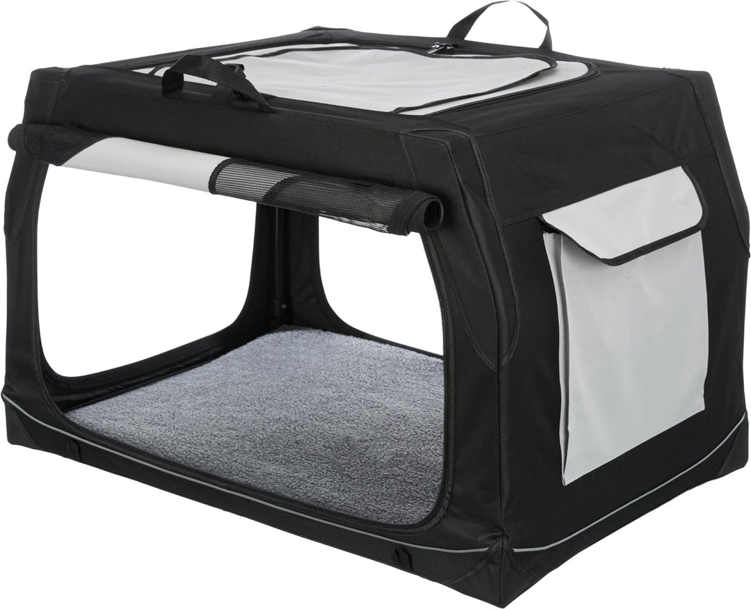 Trixie 39722 Mobile Kennel Vario 30, S–M: 76 × 48 × 51 cm L 76 x B 51 x H 48 cm, L 76 x B 51 x H 48