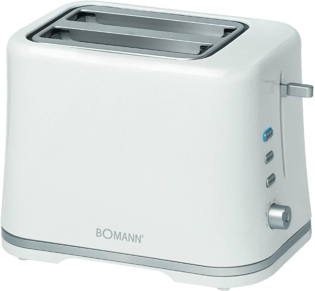 Bomann TA 1577 CB Toaster, Kompakter 2 Scheiben-Toaster mit Auftau-/Aufwärm-/Schnellstoppfunktion, S