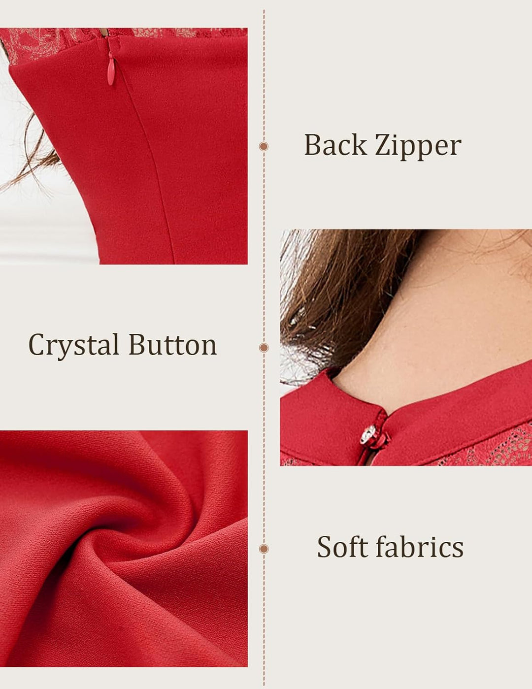 Bbonlinedress Abendkleider elegant für Hochzeit gast festliches Kleid Damen Neckholder Konfirmations