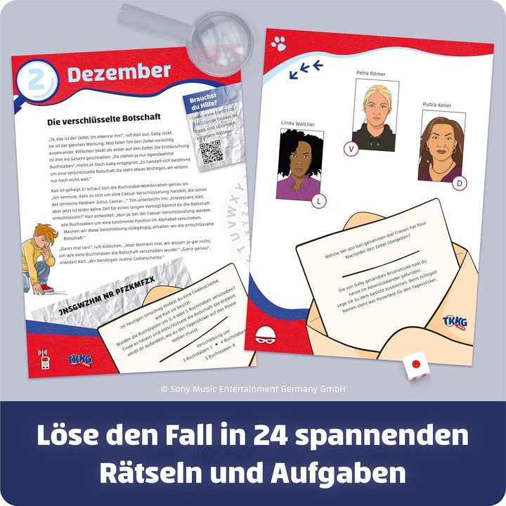 FRANZIS 67240 - TKKG Junior Escape-Adventskalender: Die Jagd nach den Weihnachtsganoven