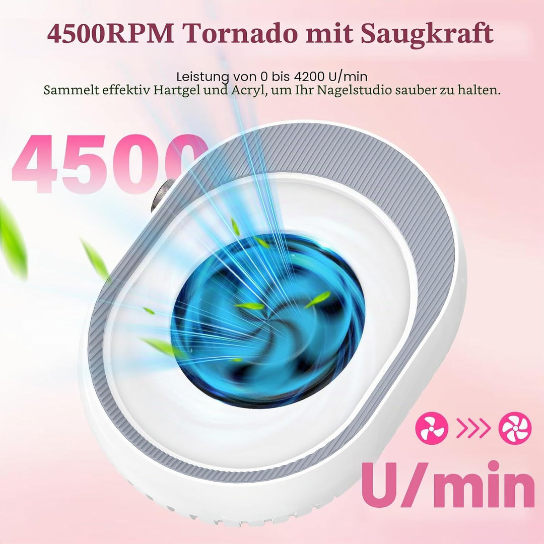 Staubabsaugung für Nägel Professionelle Nagelstaubsauger mit Filter Saugstarke Leistungsstarke Nagel