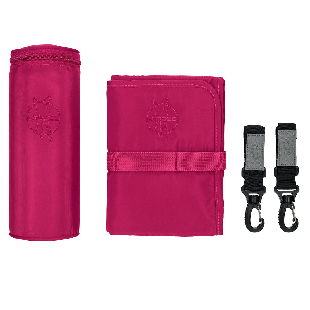 LÄSSIG Baby Wickelaccessoires Wickelunterlage Flaschenwärmer Kinderwagenbefestigung/Glam Signature B