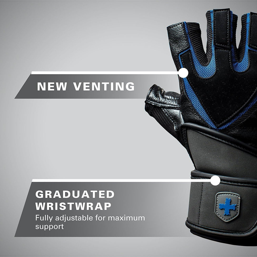 Harbinger Red Line Gewichtheber Handgelenk Wraps, 1 paar Trainingshandschuh mit Handgelenkwickel M,