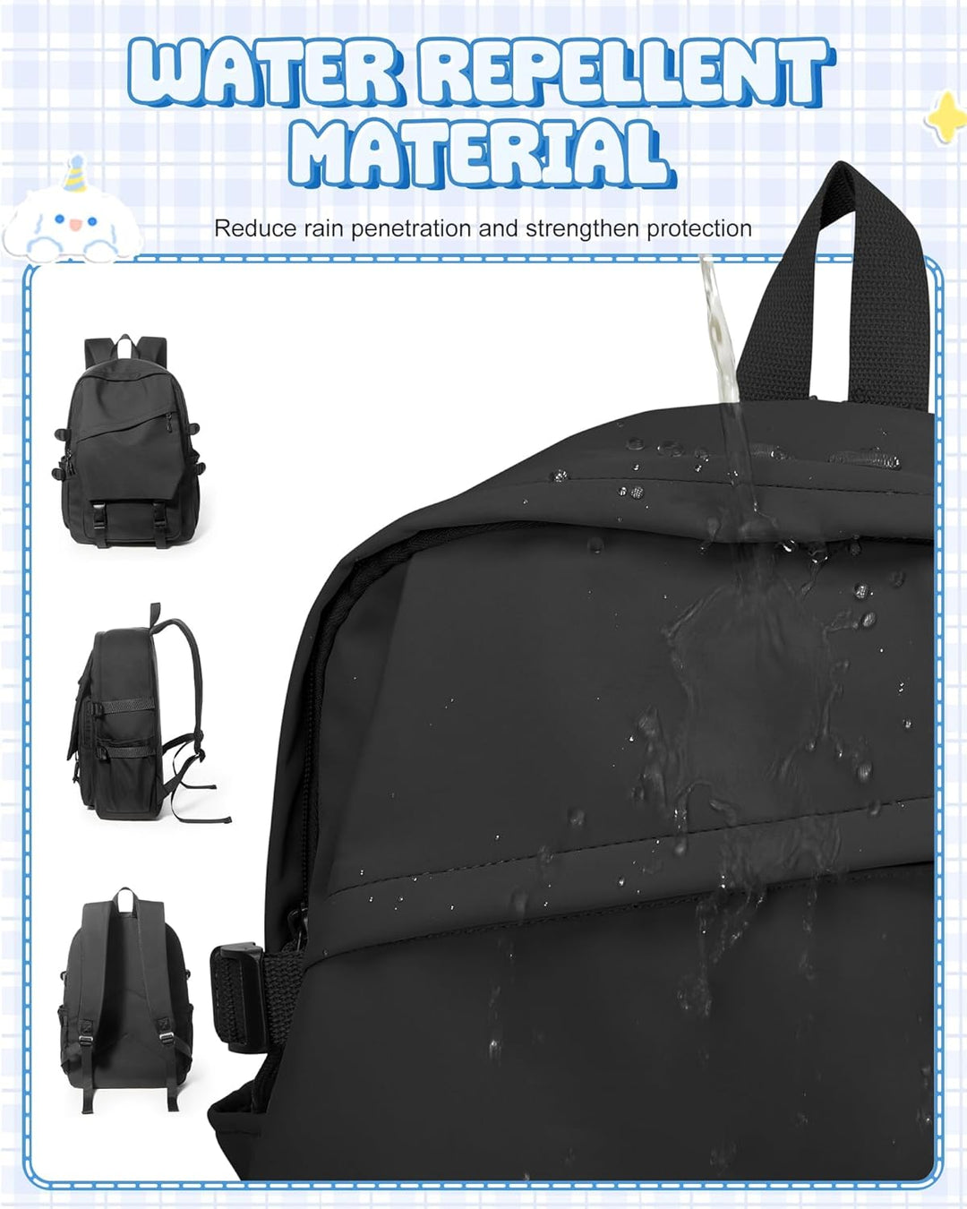 SZLX Schulrucksack Damen Leichte Schultasche Casual Daypack College Laptop-Rucksack für Männer Fraue