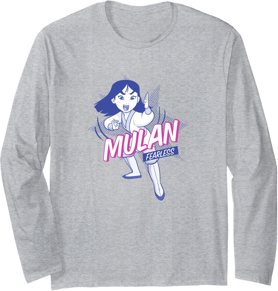 Disney Mulan Fearless Vintage Cartoon Langarmshirt