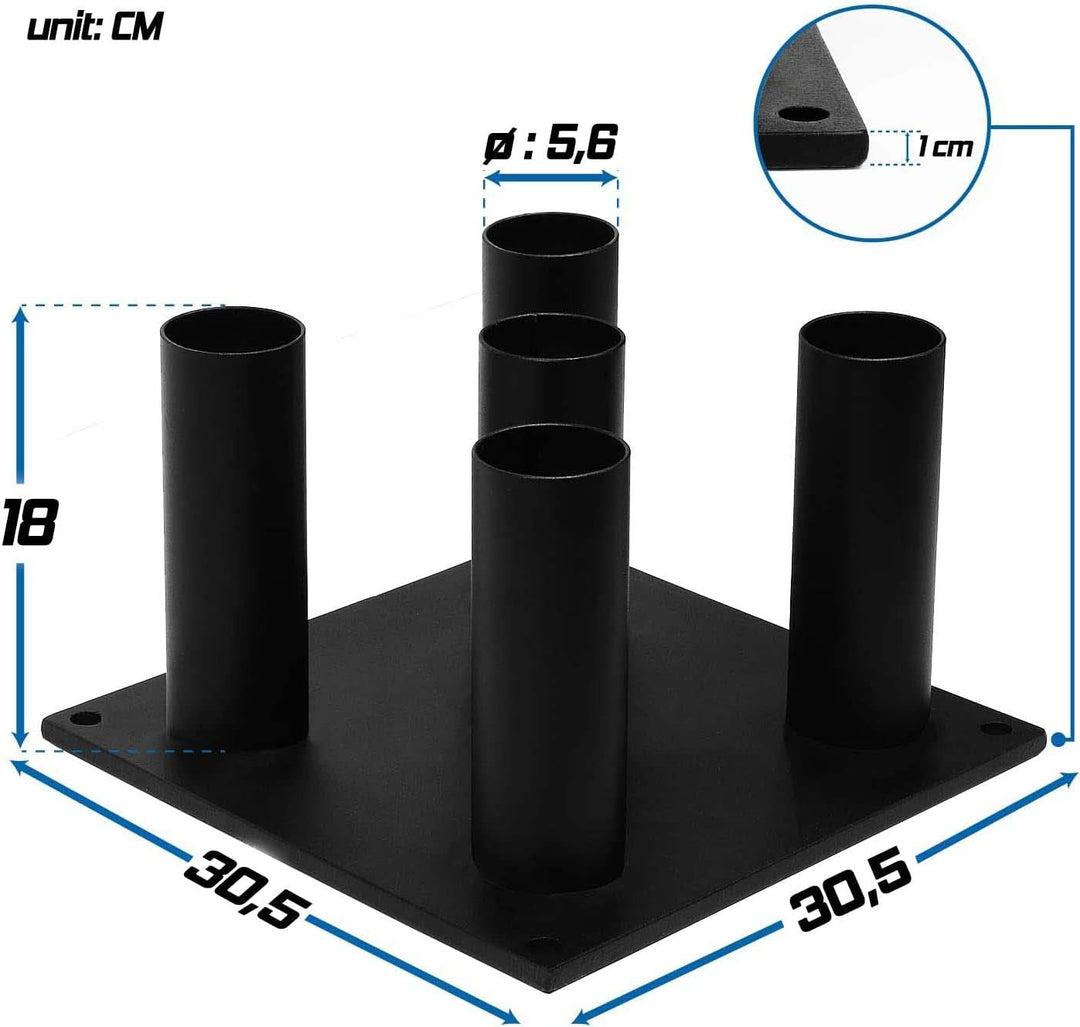 Yes4All Vertikale Langhantelständer für 50mm Langhantel - Home Gym Bar Holder Stand for Up To 9 Stag