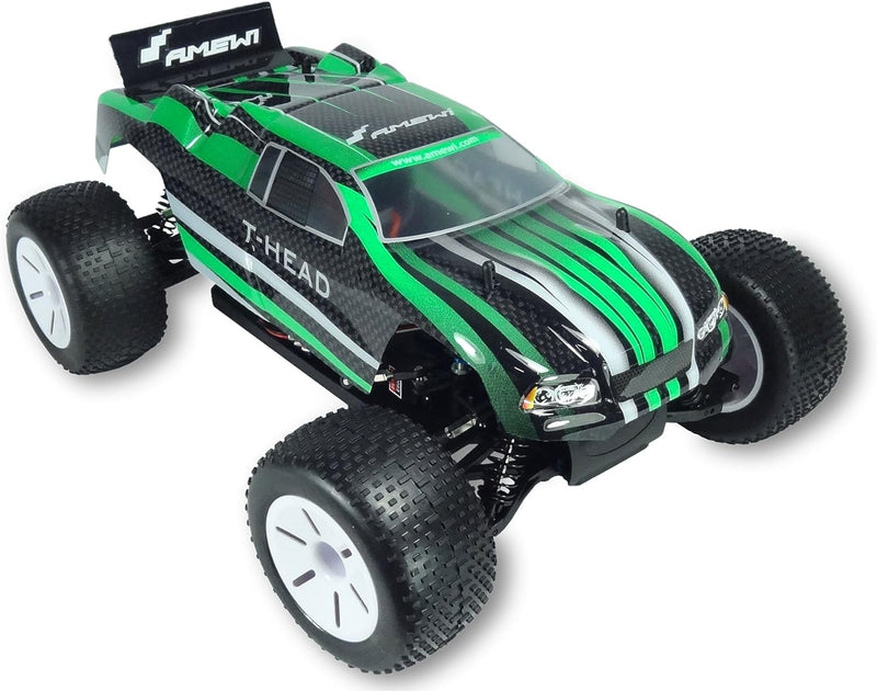 Amewi 22233 T-Head Truggy 4WD Brushed, Spielzeug, 1: 10 RTR, Grün