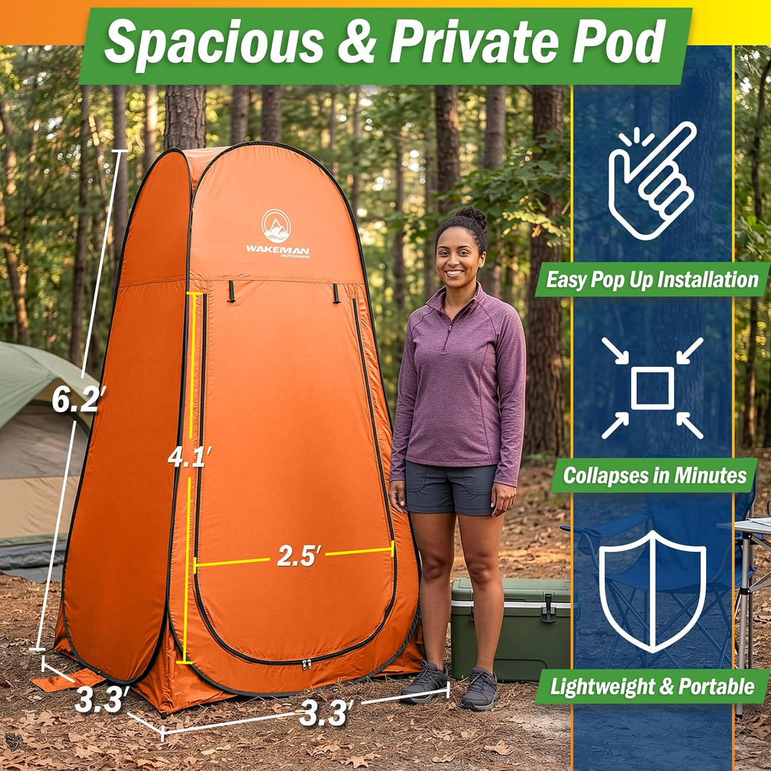 Pop-Up-Pod – Sichtschutz-Duschzelt, Ankleidezimmer oder tragbare Toilettenkabine mit Tragetasche für
