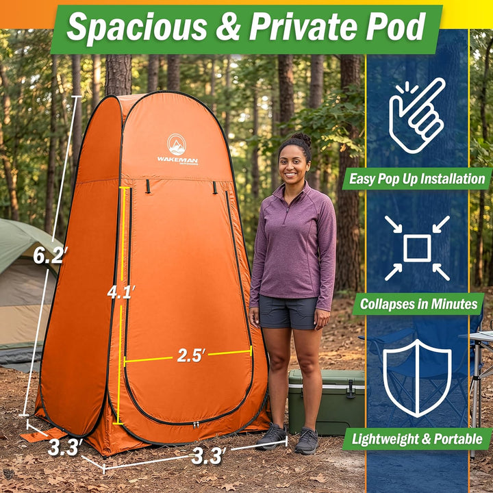 Pop-Up-Pod – Sichtschutz-Duschzelt, Ankleidezimmer oder tragbare Toilettenkabine mit Tragetasche für