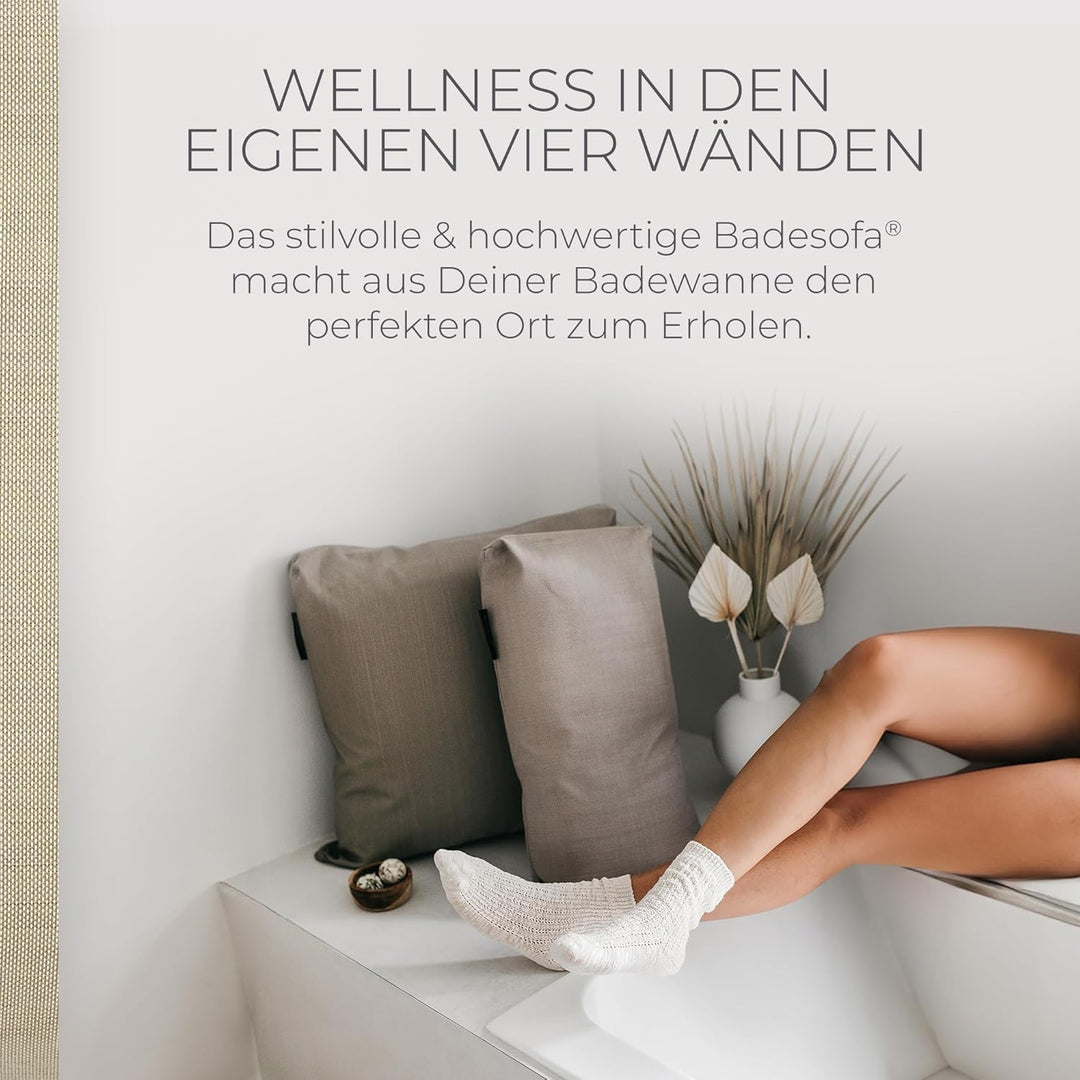 BADESOFA® Fusskissen | Premium-Qualität | Badewannen-Kissen für bequemes Baden | Made in EU | Badewa