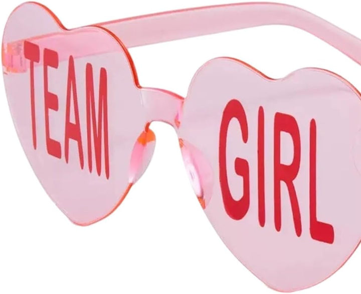 6er-Pack Gender-Reveal-Brillen, Herz- Und Sternförmige Sonnenbrillen, Rosa Und Blau, Mädchen/Junge,