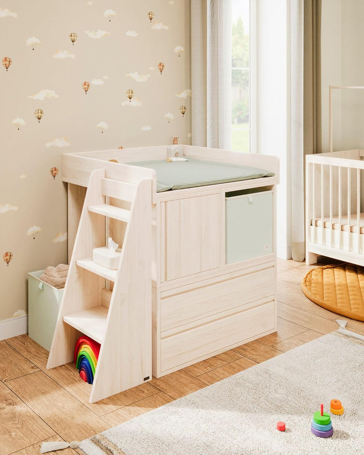 Original Treppenleiter von BioKinder® | Leiter für Wickeltisch Trittleiter für Kinder aus Bio Massiv