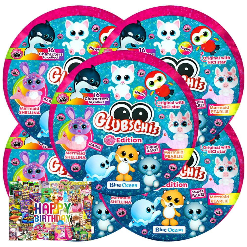 Bundle mit Blue Ocean Glubschis Sammelfigur Muschel Serie 4 - Glubschi Glitzer Figur - Auswahl - Exk