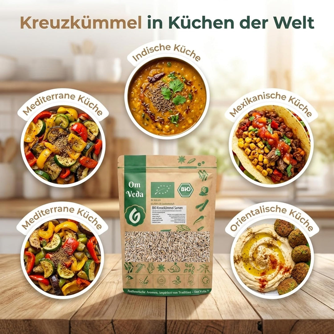 BIO Kreuzkümmel Kumin ganz 1Kg | Kreuzkümmelsamen Kreuzkümmelsaat Gewürz | Indische Ayurveda Küche |