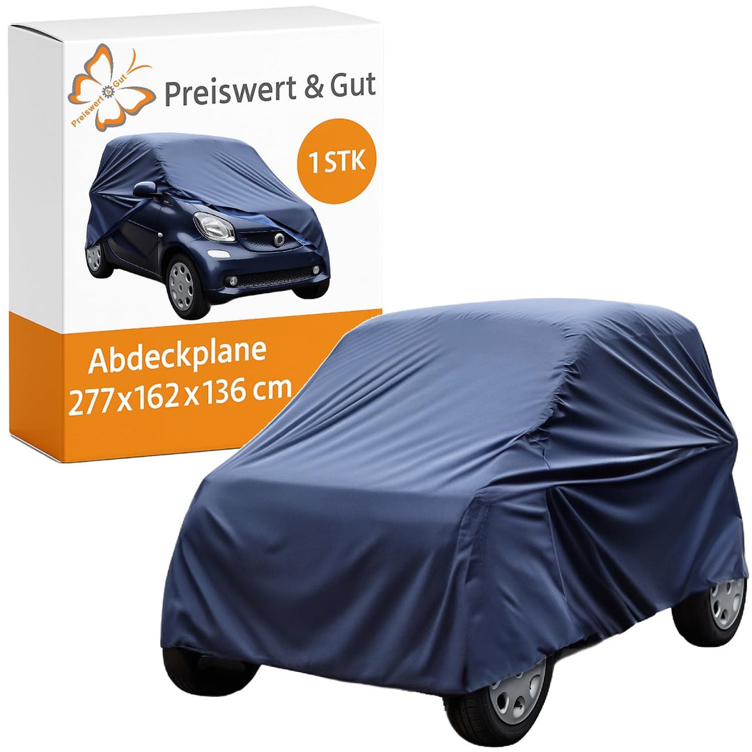 Ganzgarage kompatibel für Smart ForTwo, Abdeckung Kleinwagen Vollgarage 277x162x136cm Blau
