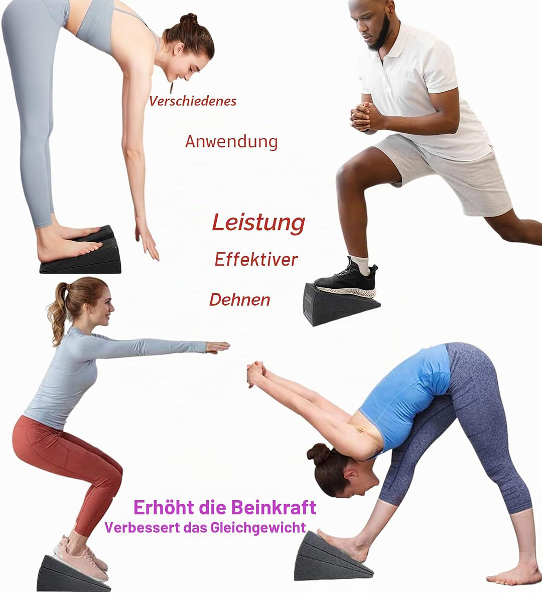 2 Stück Für Wadendehnung, Neigungsbrett, Knieretter,Knieretter Liebscher Und Bracht, Plattform Für E