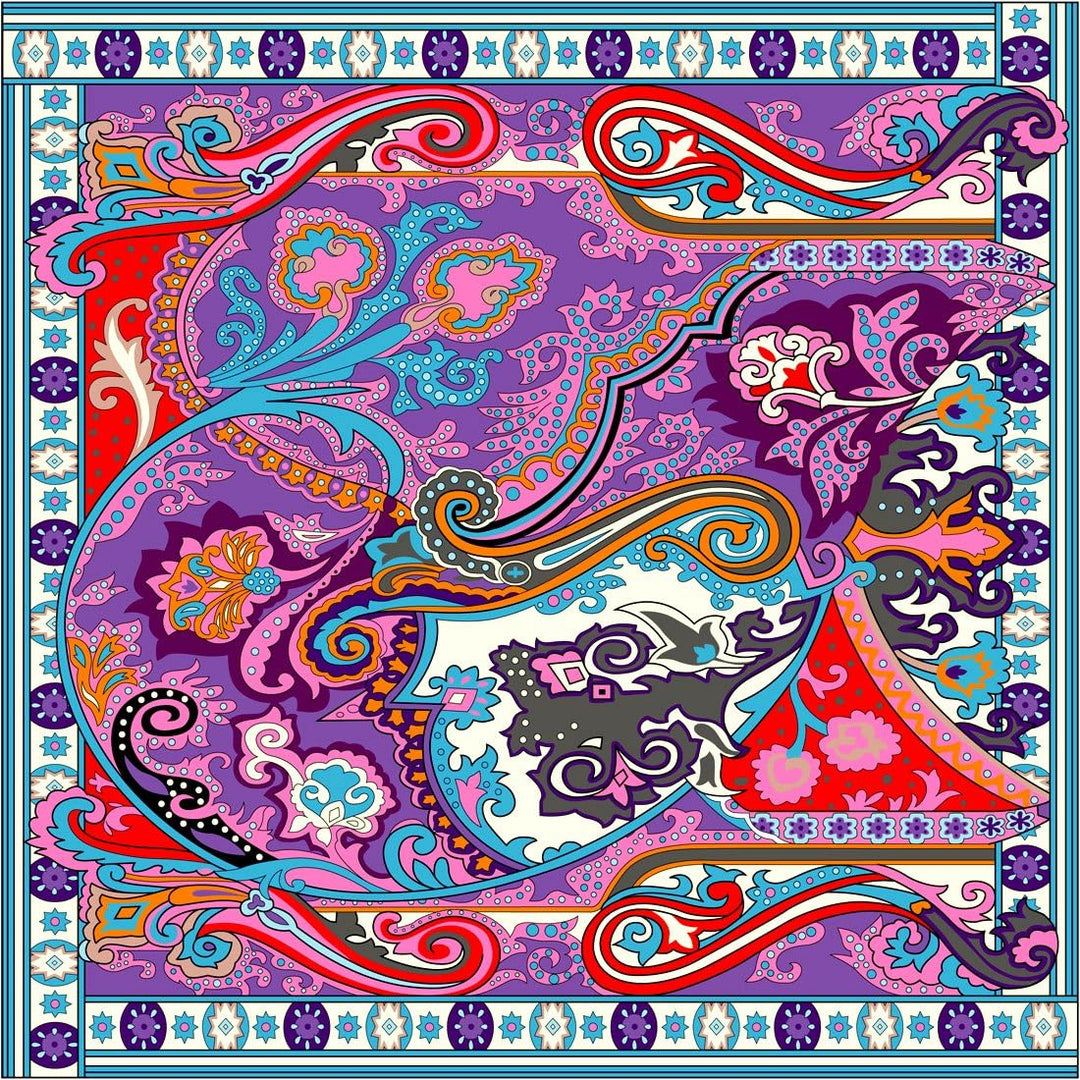 Lorenzo Cana - Luxus Damen Seidentuch, 100% Seide, XL Satin Tuch Seidensatin 110 cm x 110 cm aufwänd