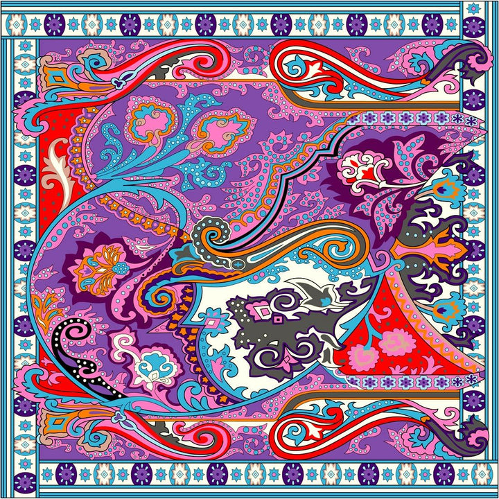 Lorenzo Cana - Luxus Damen Seidentuch, 100% Seide, XL Satin Tuch Seidensatin 110 cm x 110 cm aufwänd