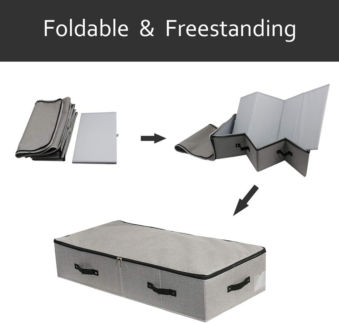 iwill CREATE PRO Grosse, robuste Unterbett-Aufbewahrungsbox mit Reissverschluss Deckel, starre, robu