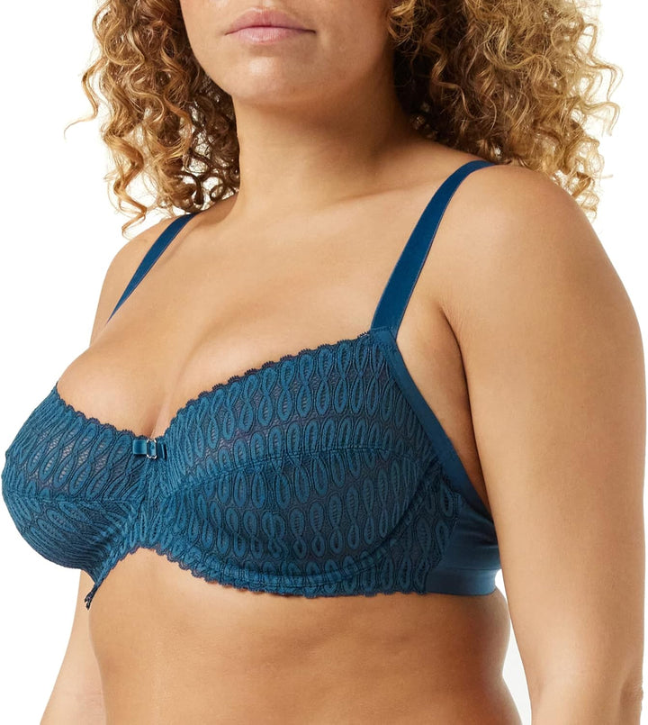 Triumph Damen Aura Spotlight W Cup Bra with Underwire 80E Smoky Blue, 80E Smoky Blue