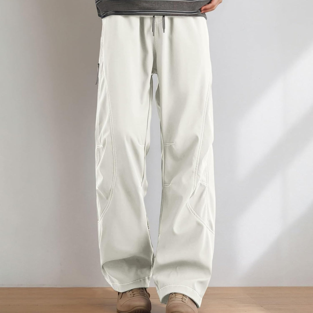 Regenhose Herren wasserdichte Fahrradhose Leichte Winddichte Outdoorhose Elastisch Taille Wanderhose