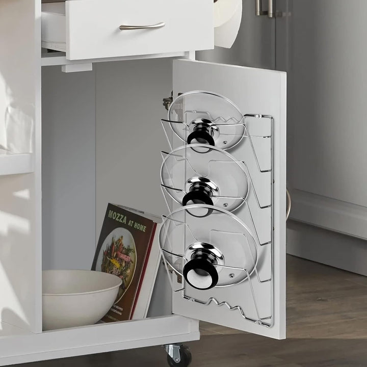 Greensen 5 lagig Topfdeckelhalter Küche Pfanne vertikaler Deckelhalter Wand Halter Rack Kochtopfdeck